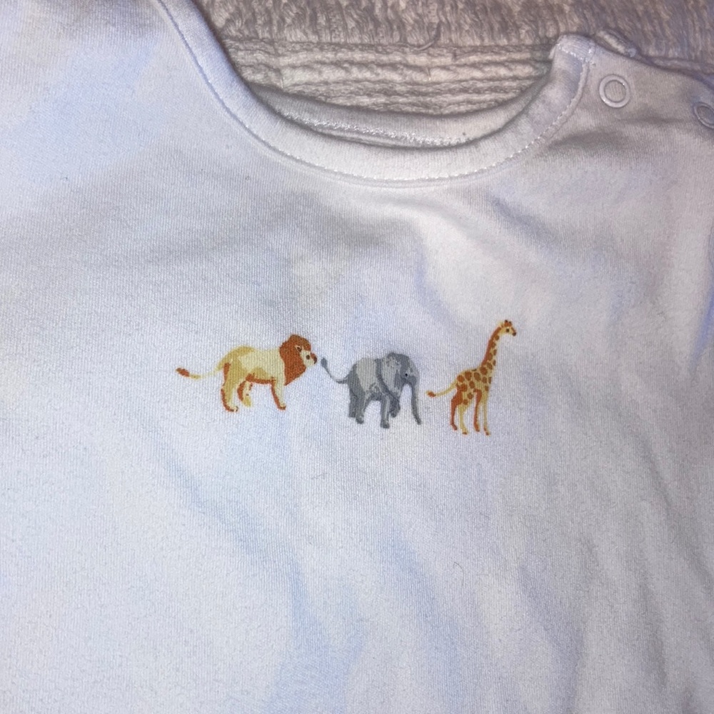 Janie and Jack 12 month onesie - animal theme